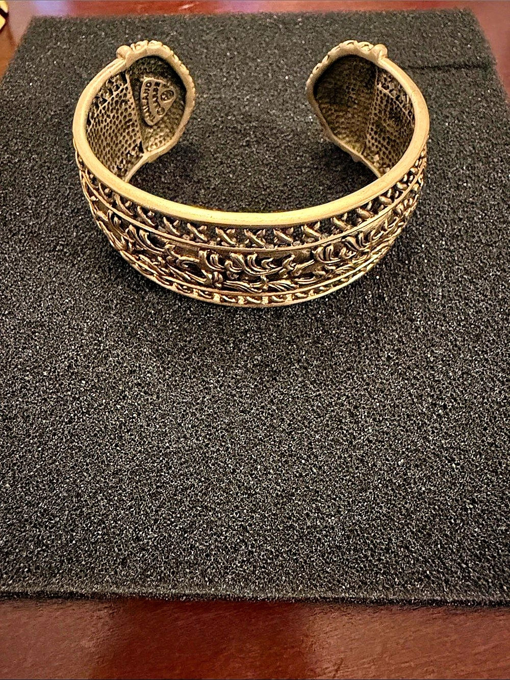 BARSE Ornate Open Cuff Bracelet in Gold